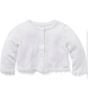 NWT Janie & Jack BABY CROCHET TRIM CARDIGAN
